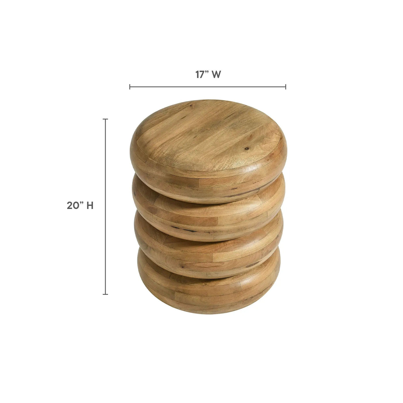 Ellery Round Stacked Wood Side Table by Modway by HouseOfZazla