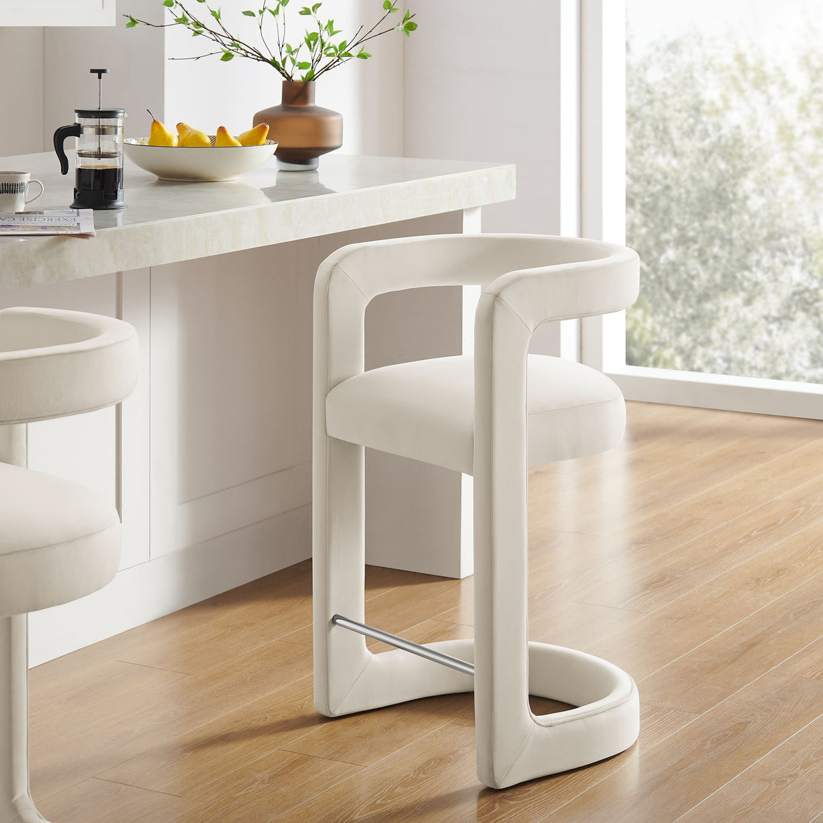Winslow Performance Velvet Counter Stool by Modway, photo 8 of 41