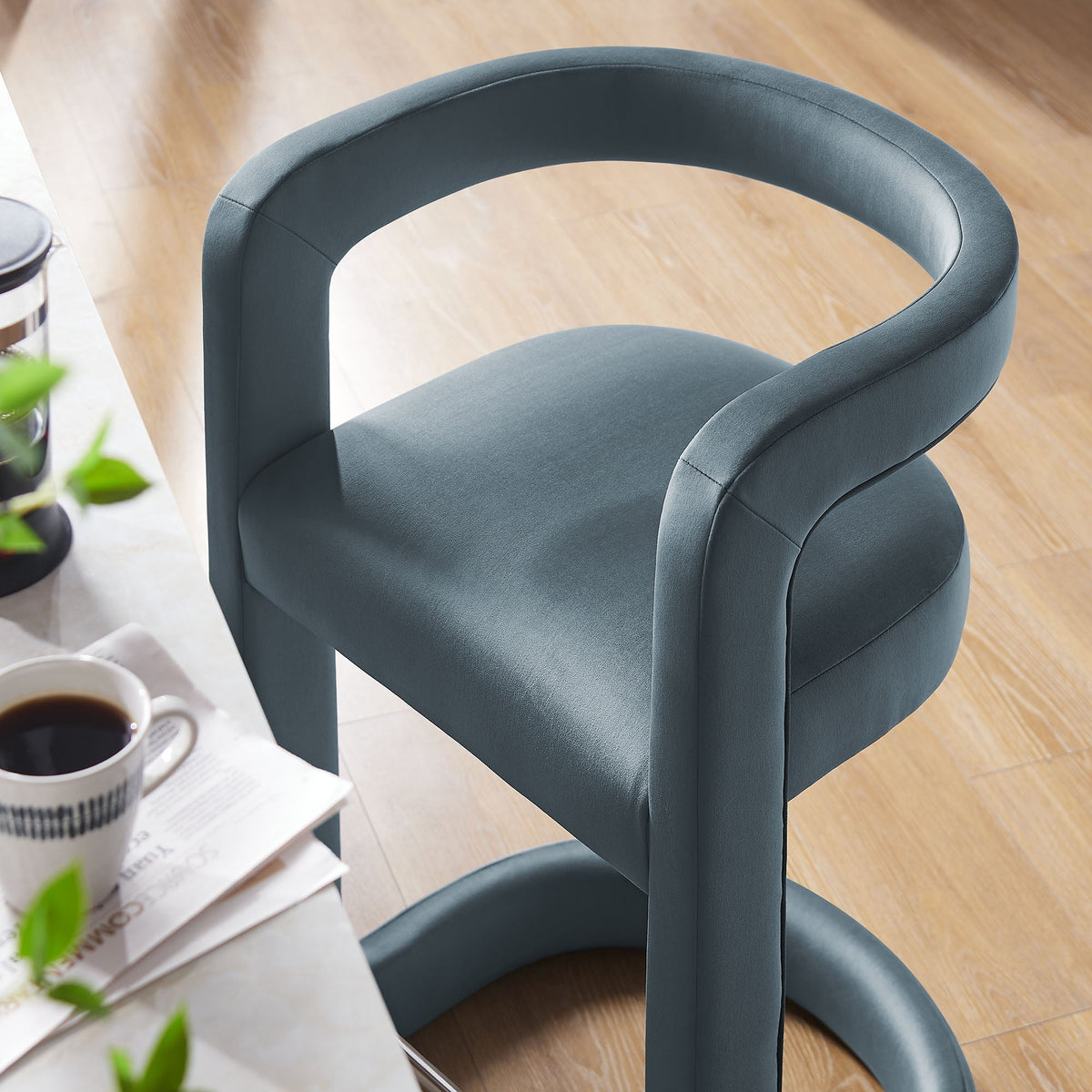 Winslow Performance Velvet Counter Stool by Modway, photo 18 of 41