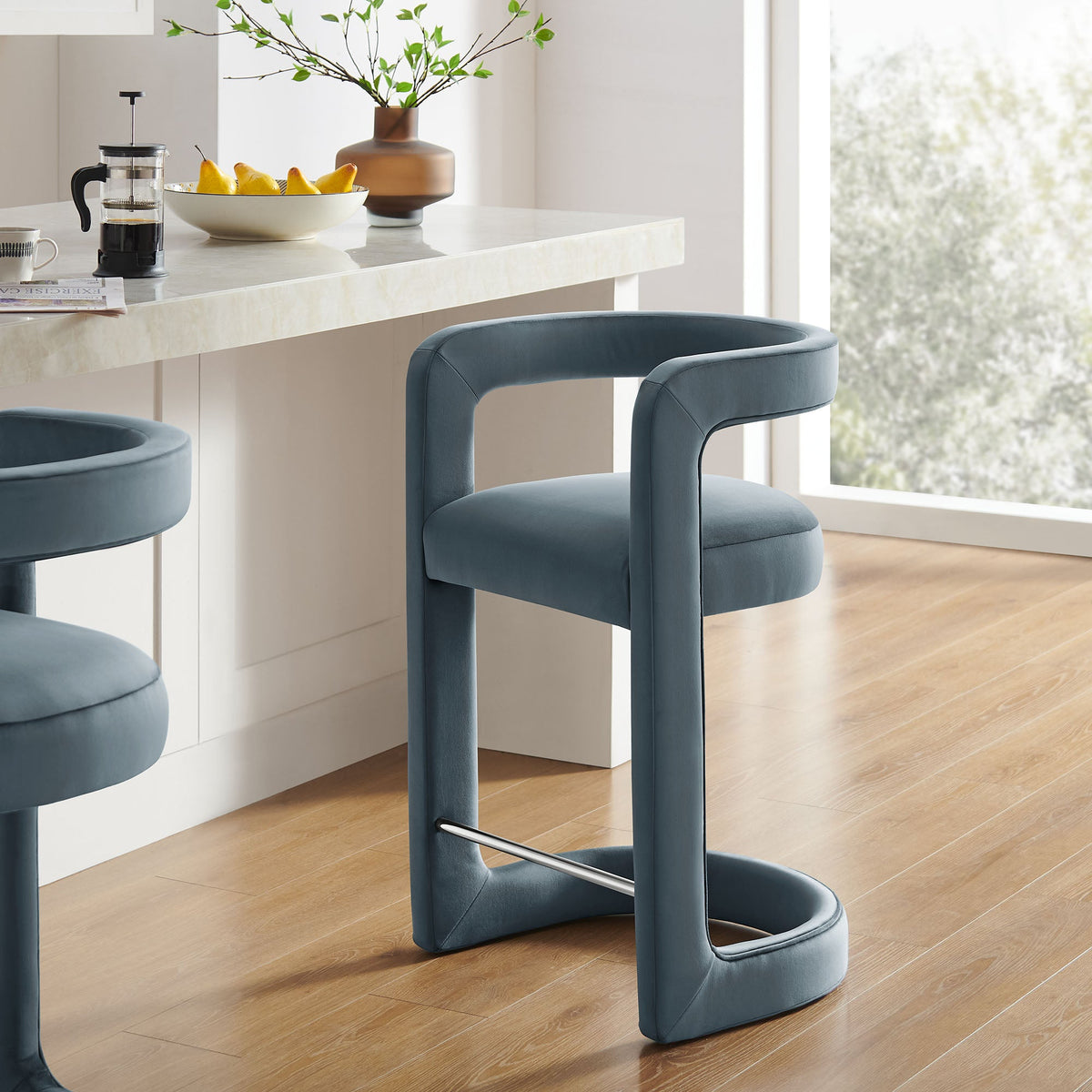 Winslow Performance Velvet Counter Stool by Modway, photo 17 of 41