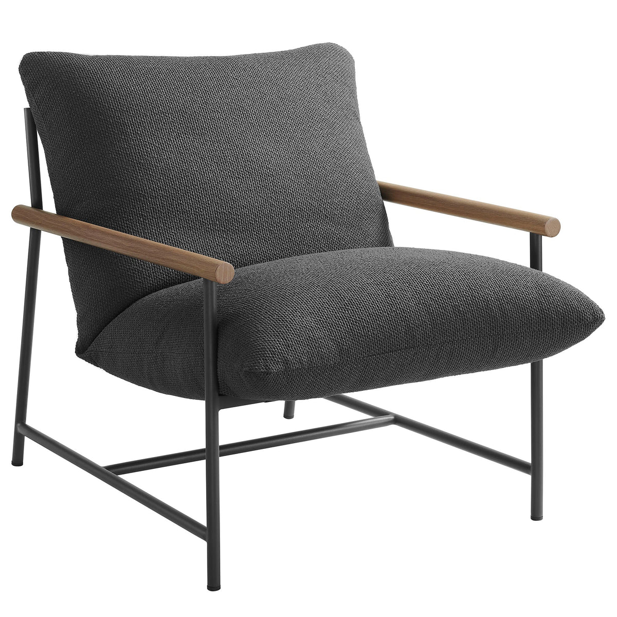 Raya Outdoor Patio Boucle Lounge Chair and Ottoman by Modway, photo 5 of 18