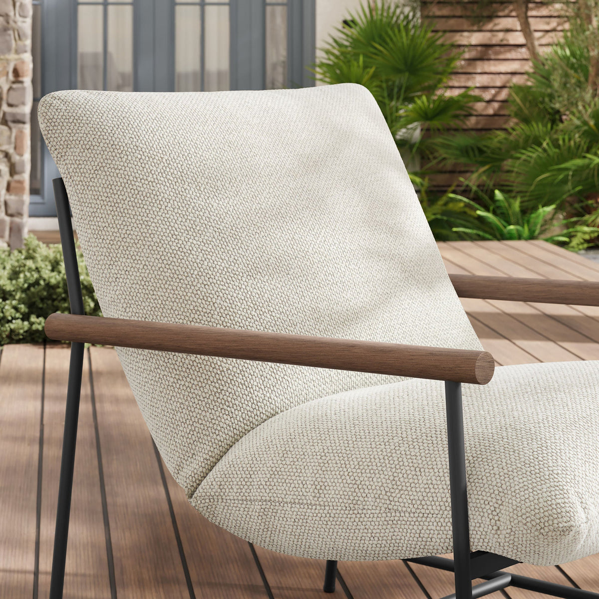 Raya Outdoor Patio Boucle Sling Lounge Chair by Modway, photo 18 of 18