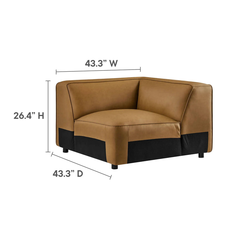Auren Upholstered Vegan Leather Modular Corner Chair by Modway by HouseOfZazla