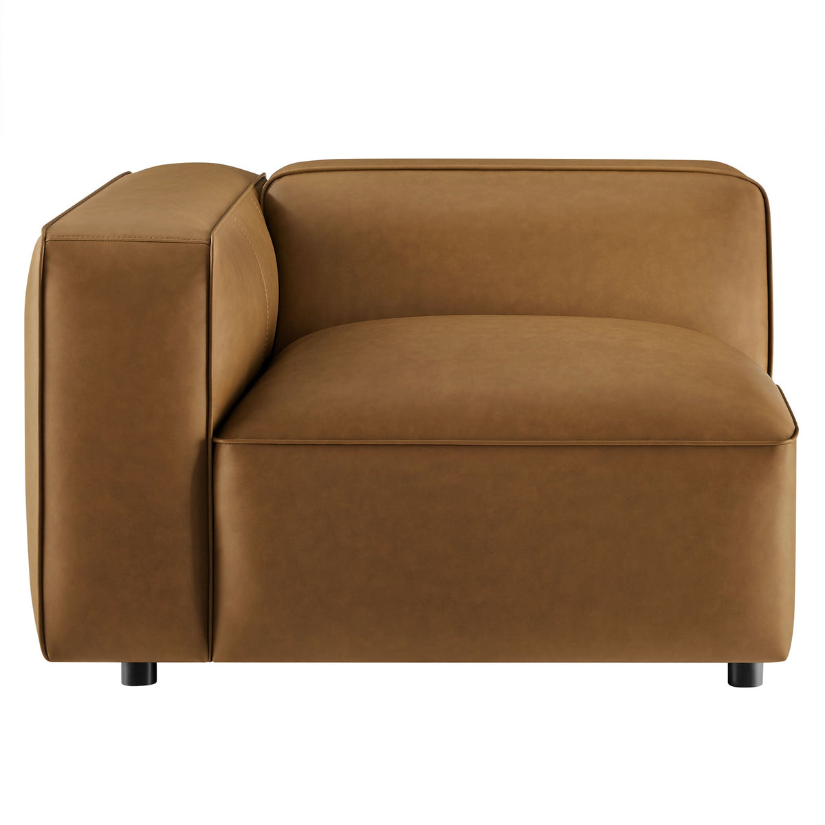 Auren Upholstered Vegan Leather Modular Left Armchair by Modway, photo 6 of 20