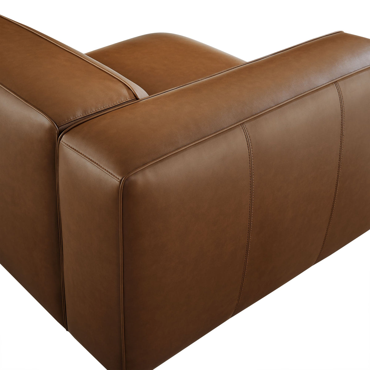 Auren Upholstered Vegan Leather Modular Left Armchair by Modway, photo 17 of 20