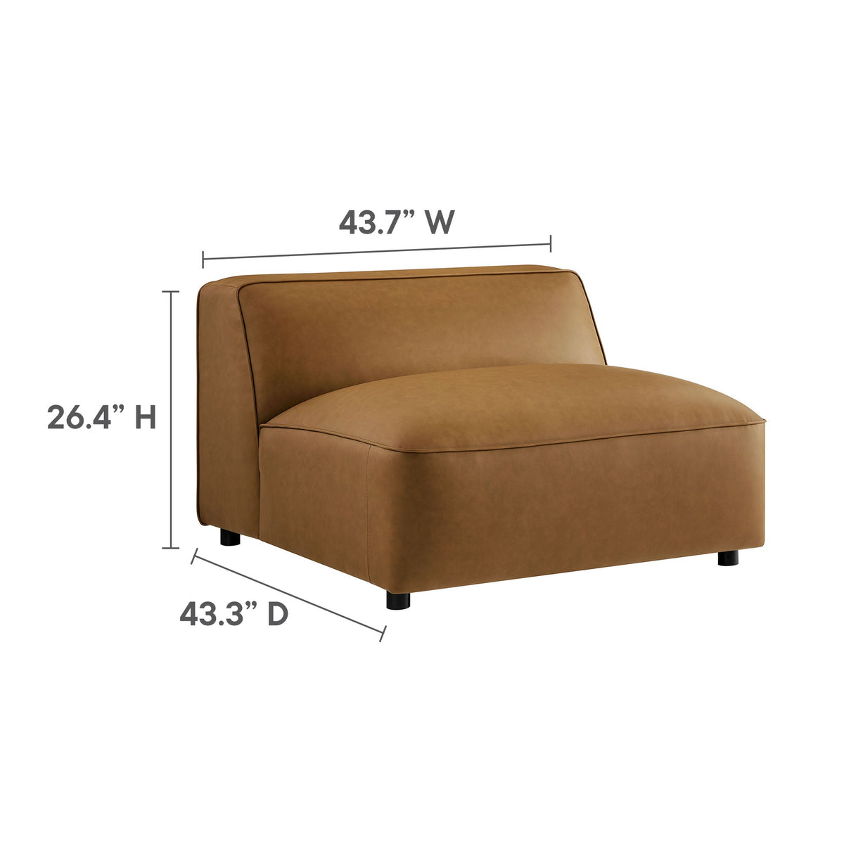 Auren 5-Piece Upholstered Vegan Leather Modular L-Shaped Sofa by Modway, photo 5 of 18