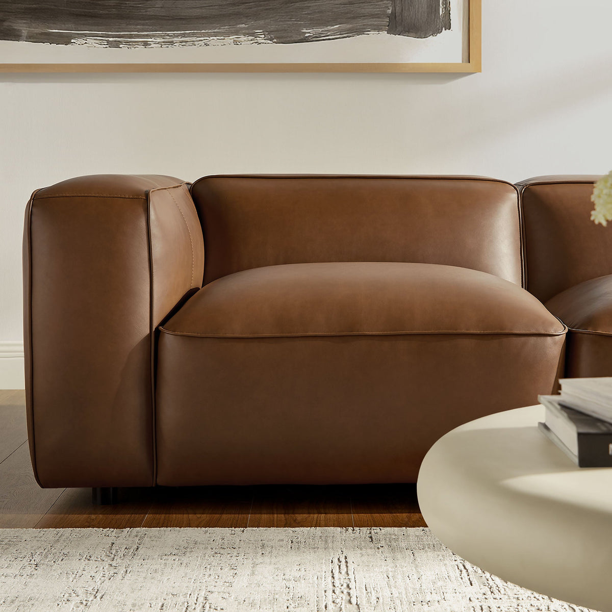 Auren 5-Piece Upholstered Vegan Leather Modular L-Shaped Sofa by Modway, photo 18 of 18