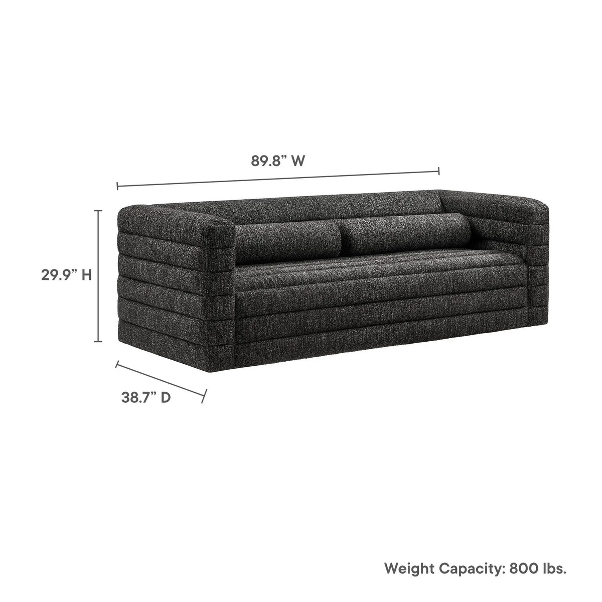 Relle Channel Tufted Boucle Upholstered Sofa by Modway by HouseOfZazla