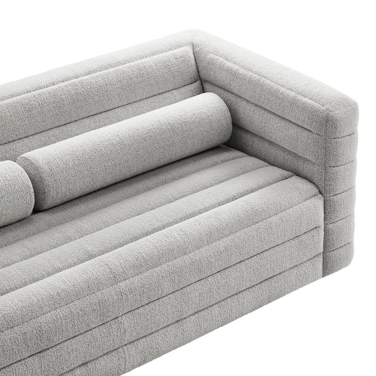 Relle Channel Tufted Boucle Upholstered Sofa by Modway by HouseOfZazla