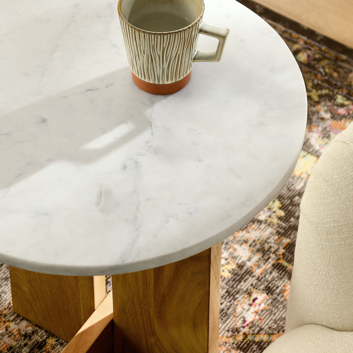 Tarin Acacia Wood and Marble Side Table by Modway, photo 10 of 10