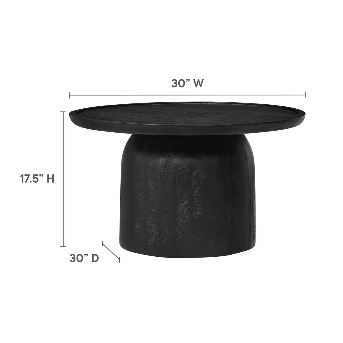 Holloway 30" Round Mango Wood Coffee Table by Modway by HouseOfZazla