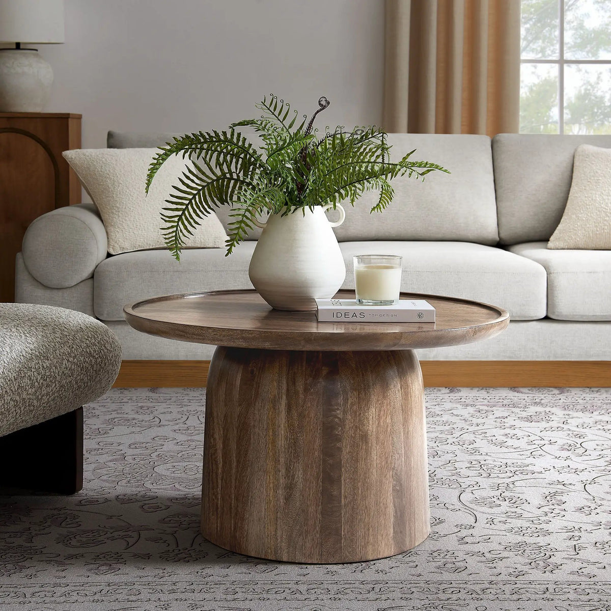 Holloway 30" Round Mango Wood Coffee Table by Modway by HouseOfZazla
