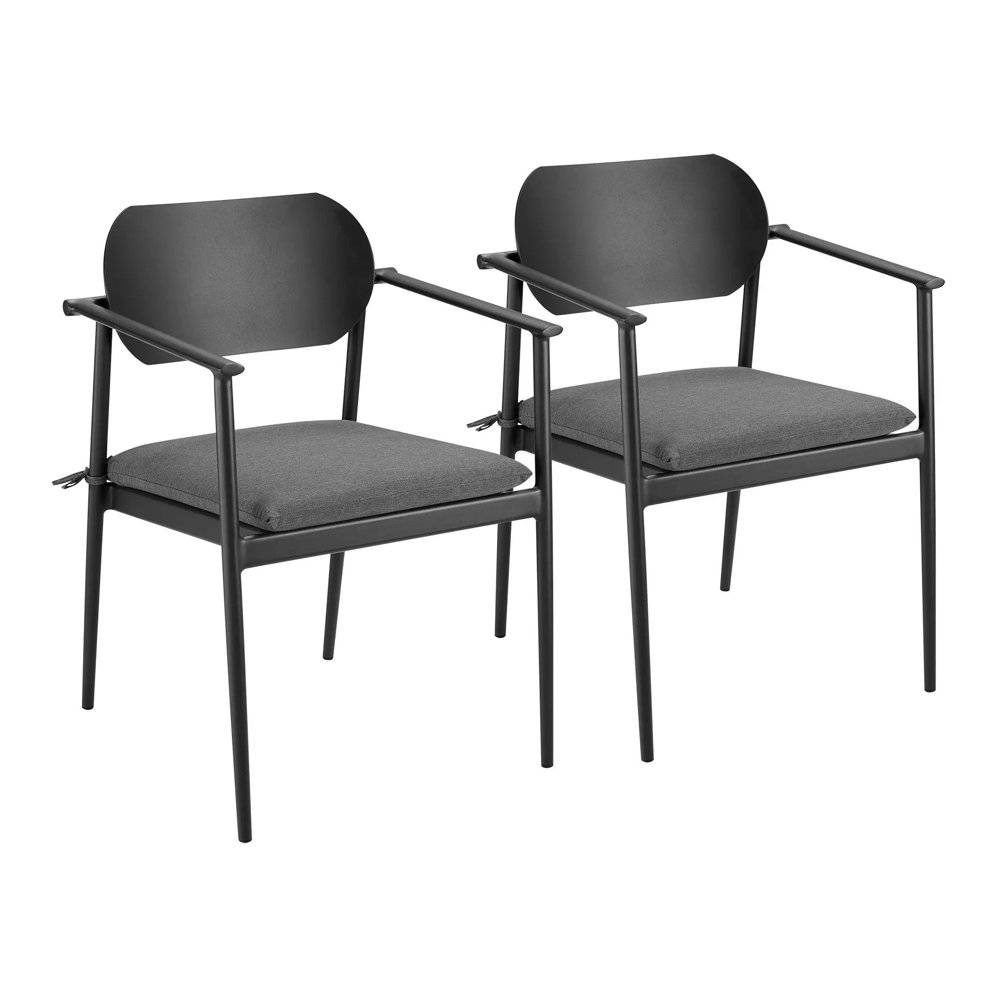 Aeris Stackable Outdoor Patio Aluminum Dining Armchair Set of 2 by Modway by HouseOfZazla