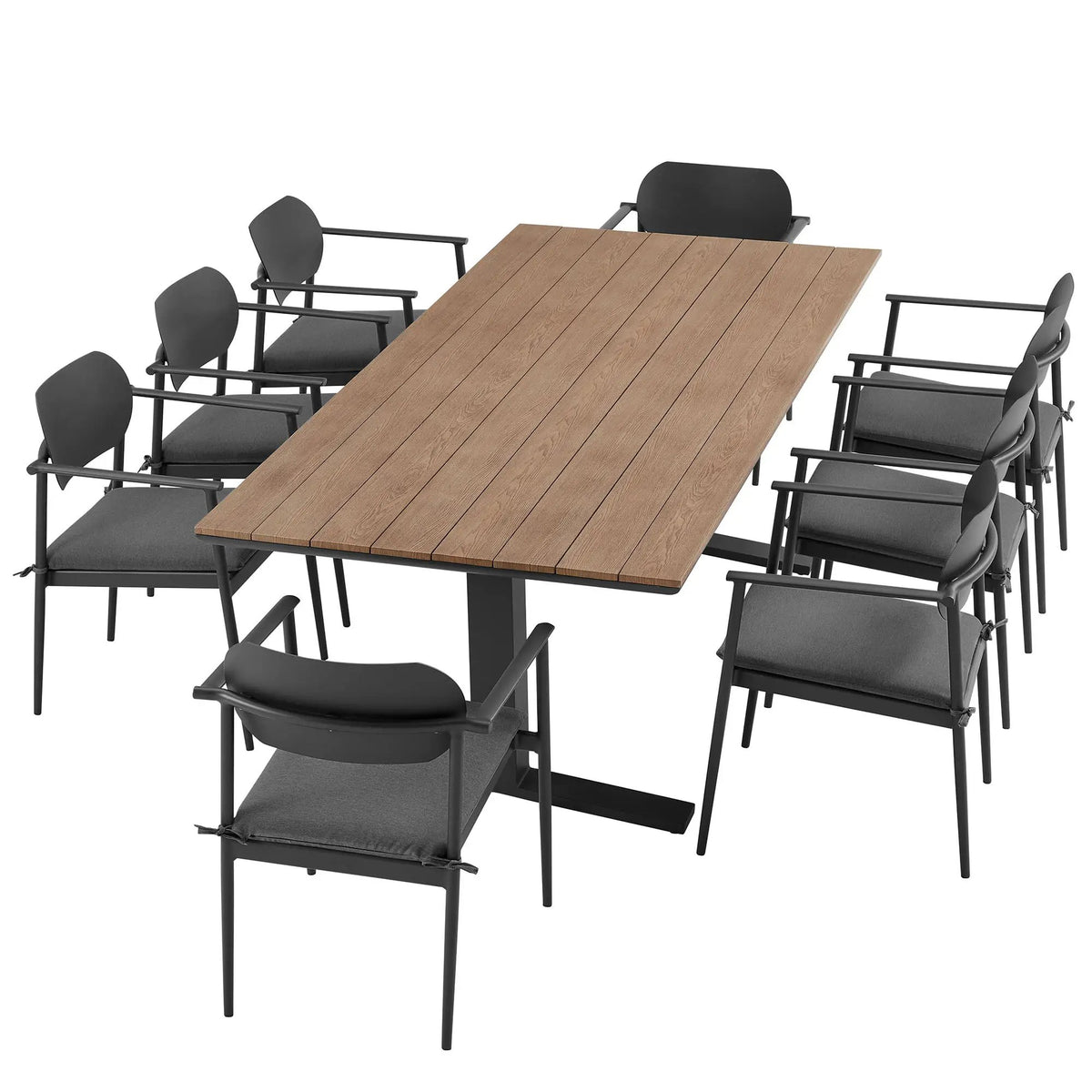 Aeris 9-Piece Outdoor Patio Aluminum Dining Set by Modway by HouseOfZazla