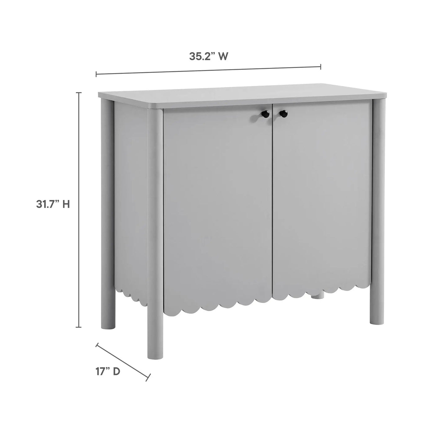 Emmeline 35" 2-Door Scalloped Sideboard Cabinet by Modway by HouseOfZazla