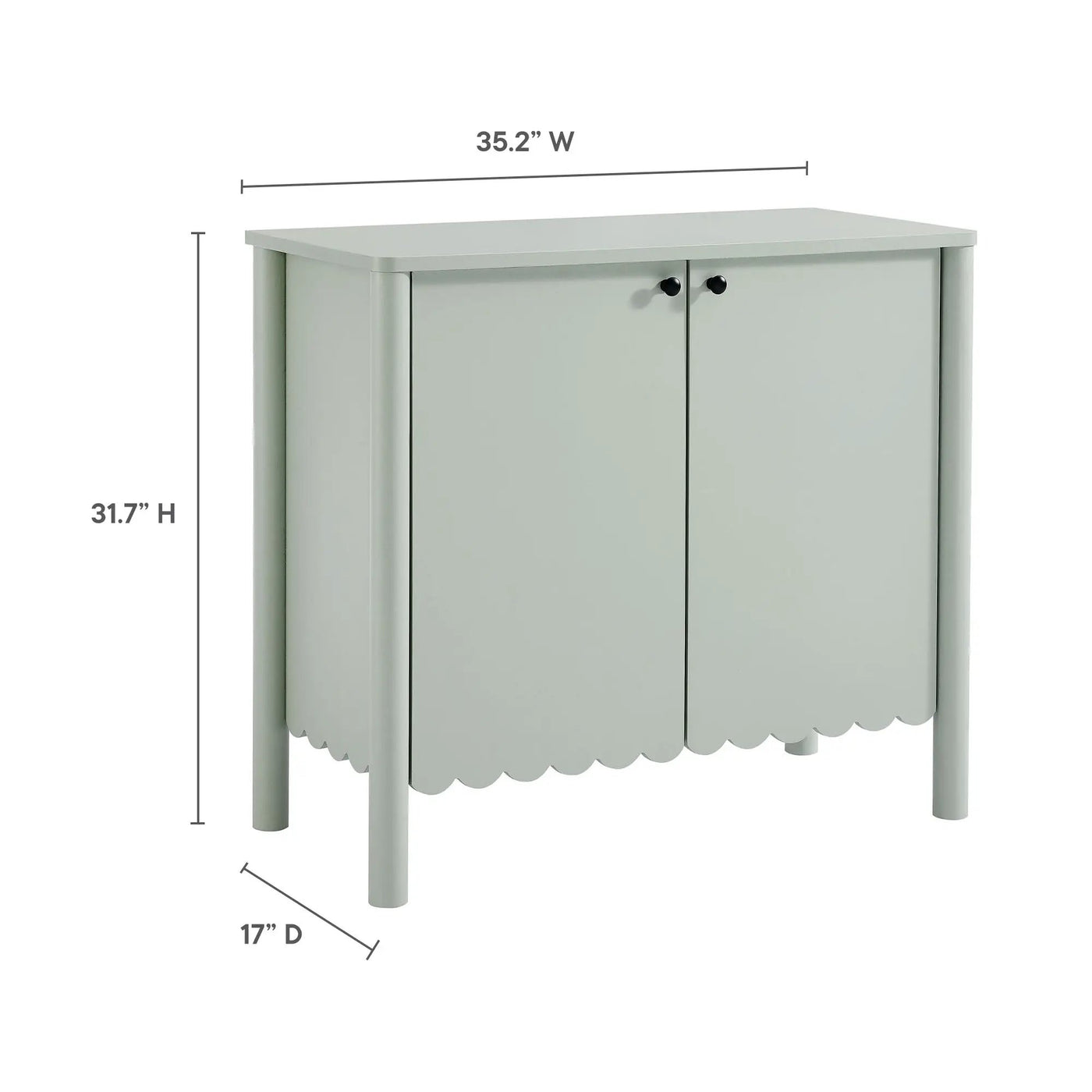 Emmeline 35" 2-Door Scalloped Sideboard Cabinet by Modway by HouseOfZazla