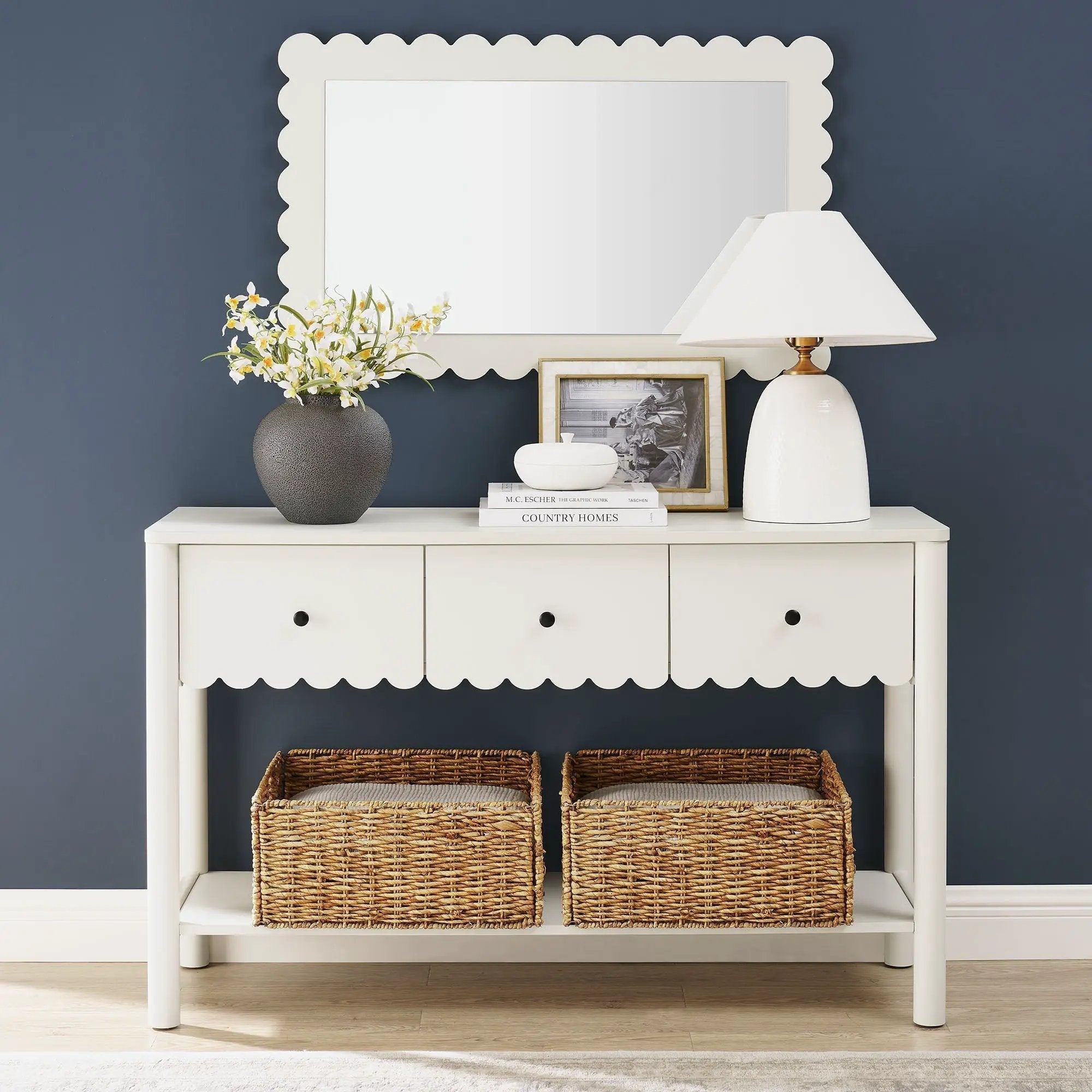 Emmeline 3-Drawer Scalloped Console Table by Modway by HouseOfZazla