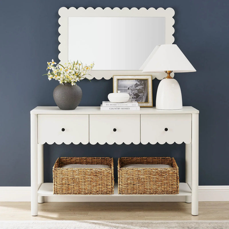 Emmeline 3-Drawer Scalloped Console Table by Modway by HouseOfZazla