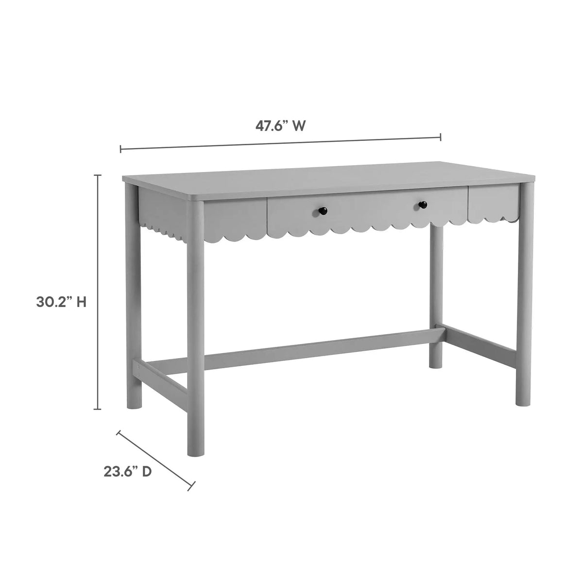 Emmeline 1-Drawer Scallop Writing Desk by Modway by HouseOfZazla