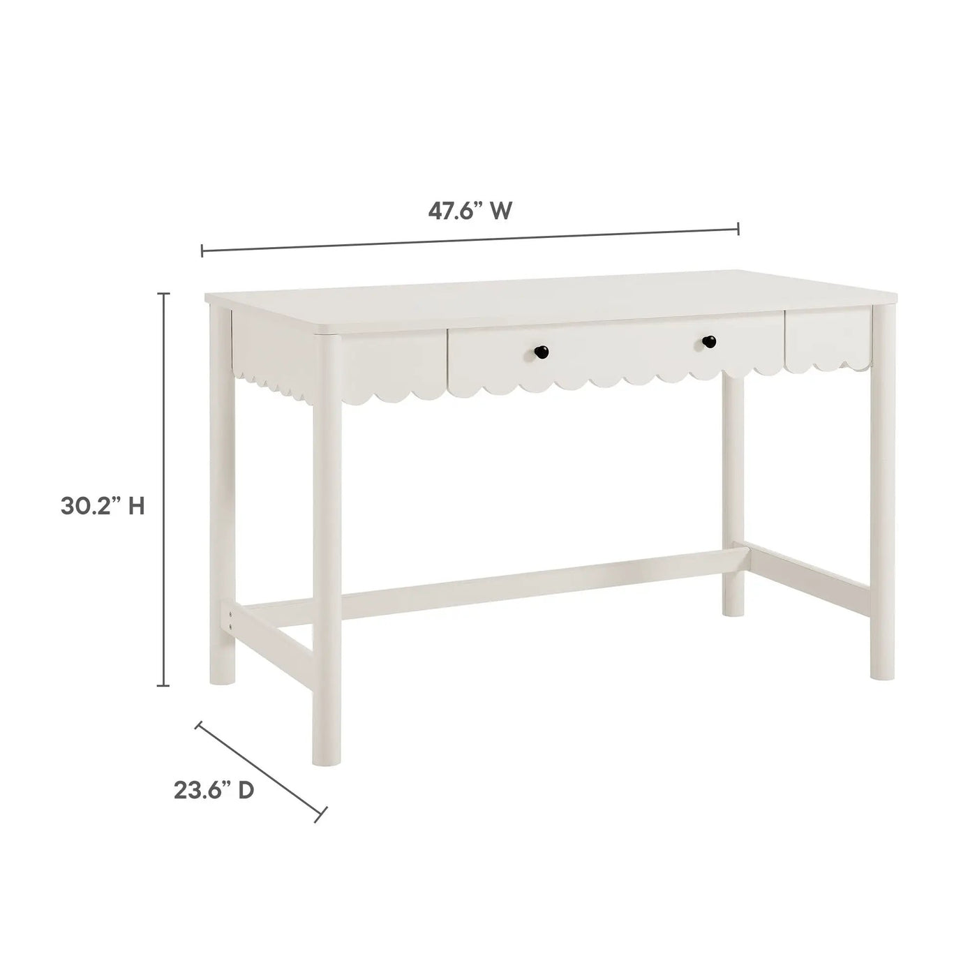 Emmeline 1-Drawer Scallop Writing Desk by Modway by HouseOfZazla