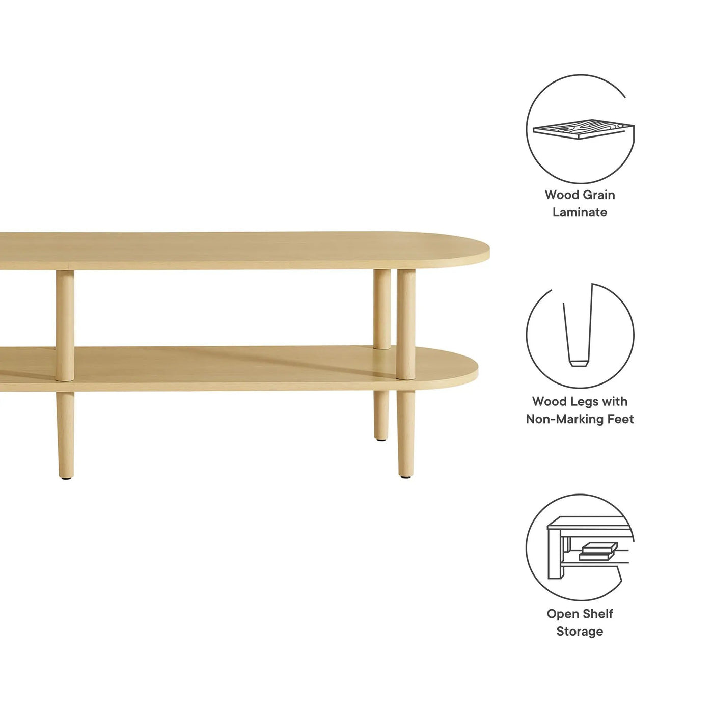 Torus Oval Wood TV Stand by Modway by HouseOfZazla