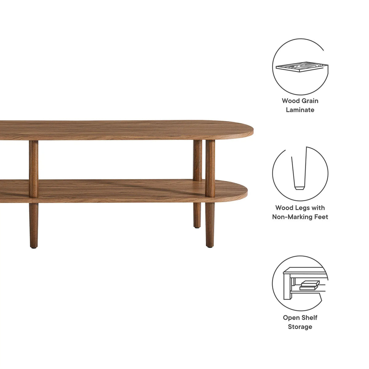 Torus Oval Wood TV Stand by Modway by HouseOfZazla
