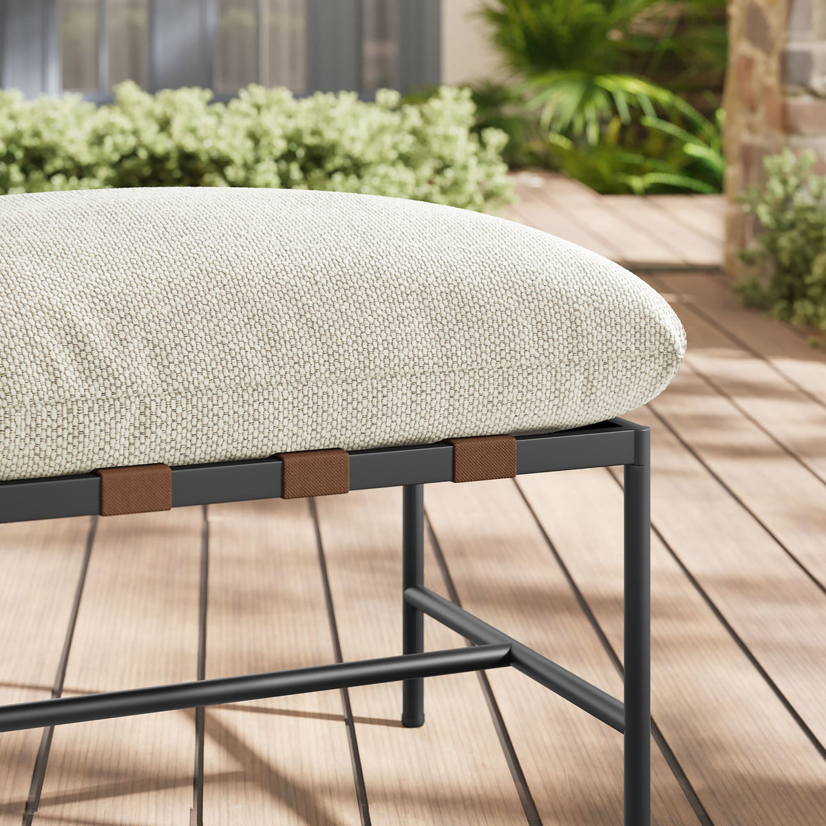 Raya Outdoor Patio Boucle Ottoman by Modway, photo 16 of 16