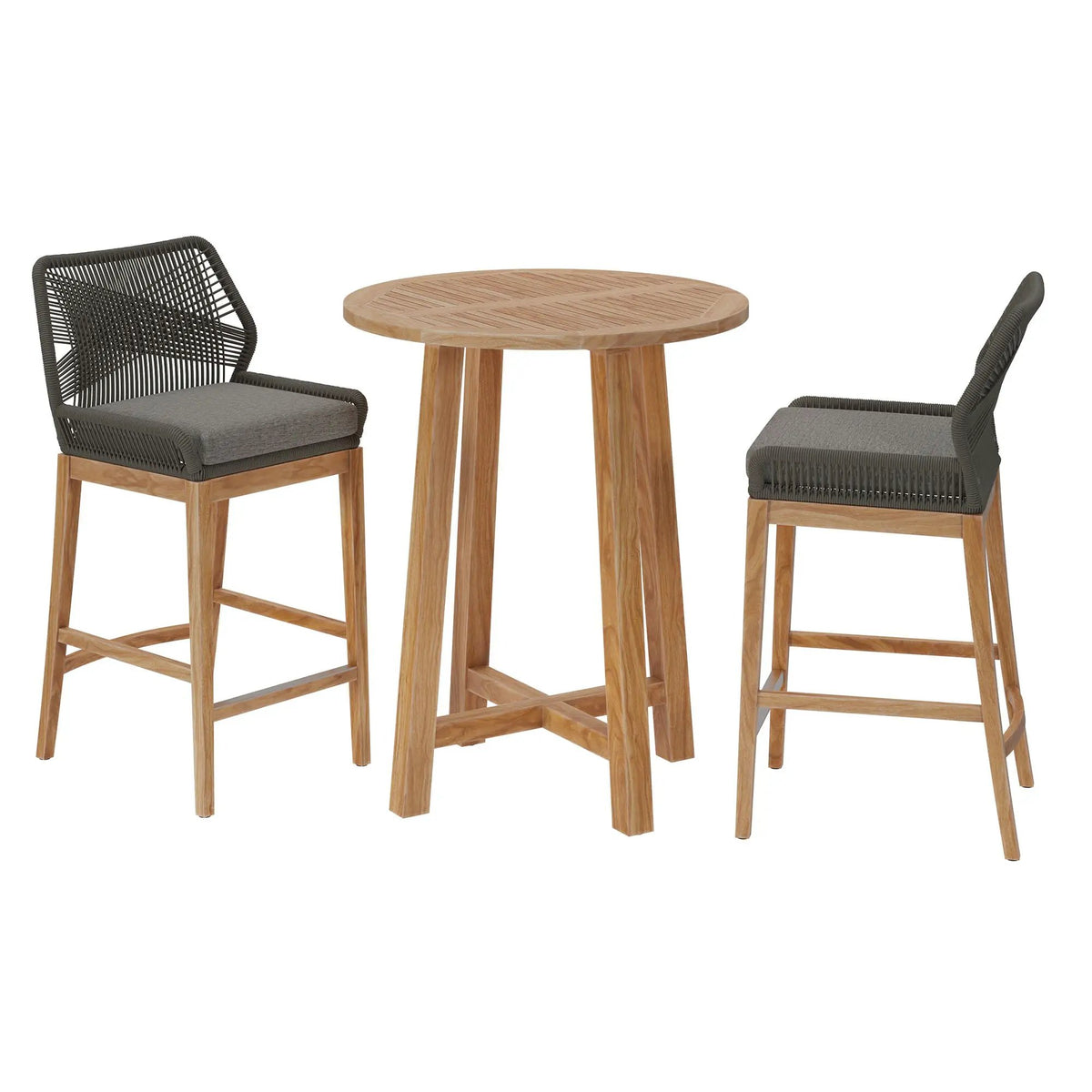 Wellspring 3-Piece Outdoor Patio Teak Wood Bar Set by Modway by HouseOfZazla
