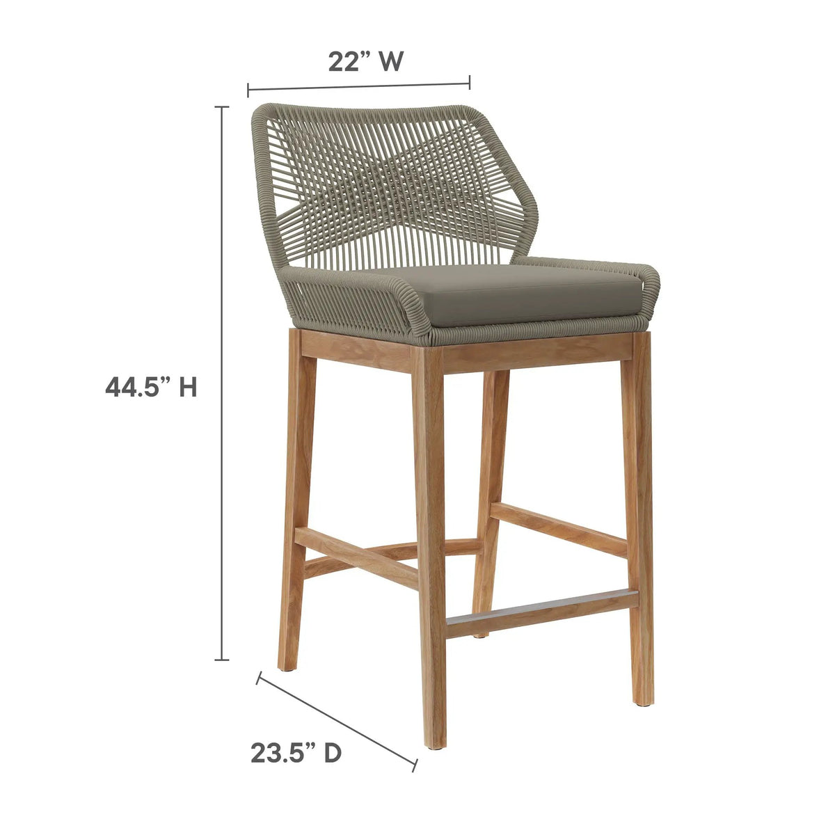 Wellspring 3-Piece Outdoor Patio Teak Wood Bar Set by Modway by HouseOfZazla