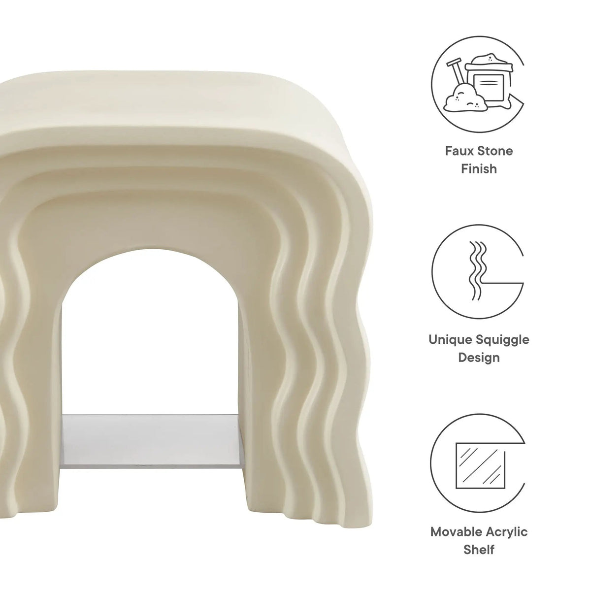 Jorin Squiggle Side Table by Modway by HouseOfZazla