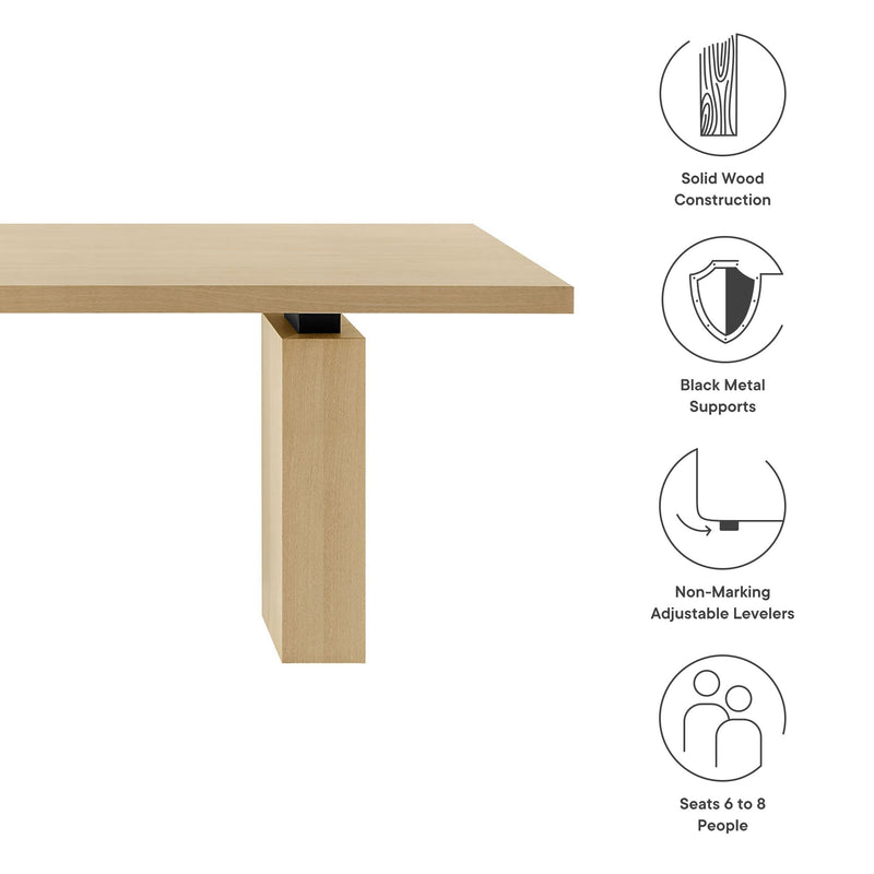 Piston 82" Rectangular Wood Dining Table by Modway, photo 3 of 9