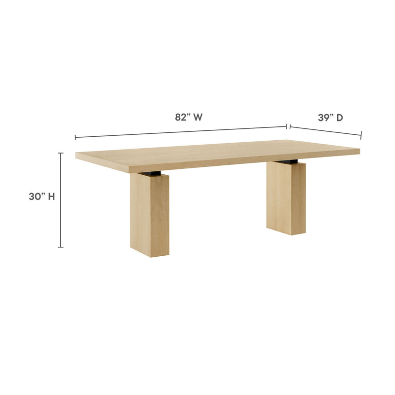 Piston 82" Rectangular Wood Dining Table by Modway, photo 2 of 9