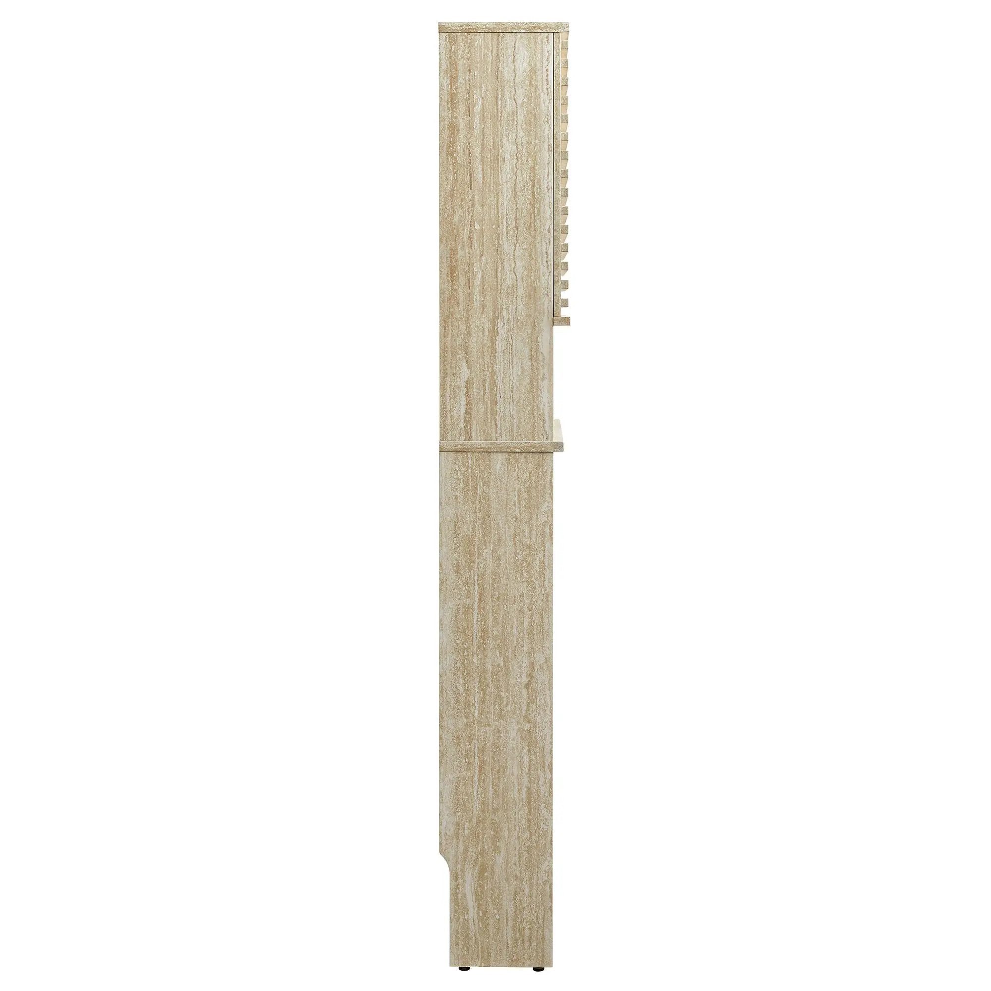Render Over the Toilet Faux Travertine Bathroom Storage Cabinet by Modway by HouseOfZazla