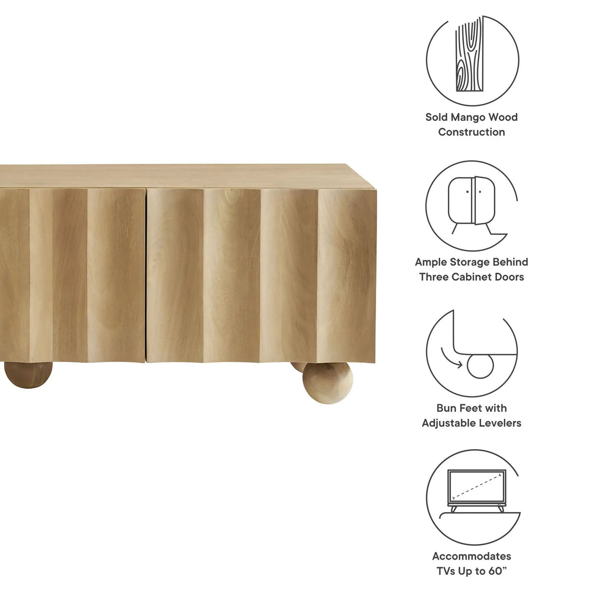 Sorren Scalloped 54" Wood TV Stand by Modway by HouseOfZazla