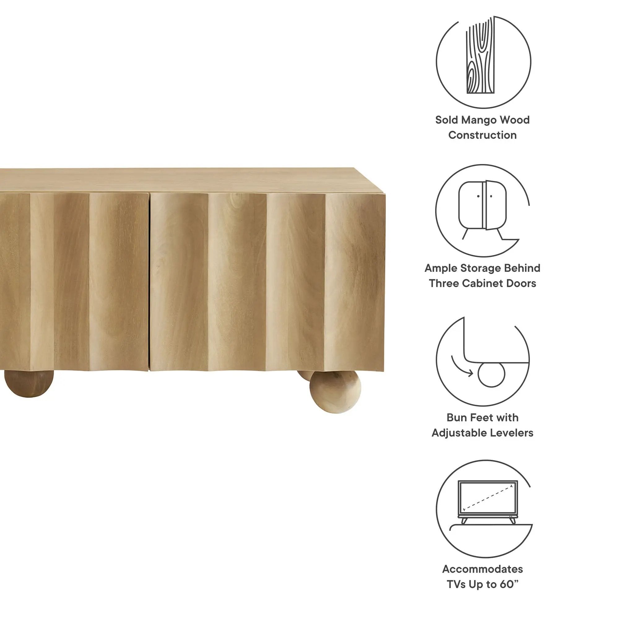 Sorren Scalloped 54" Wood TV Stand by Modway by HouseOfZazla