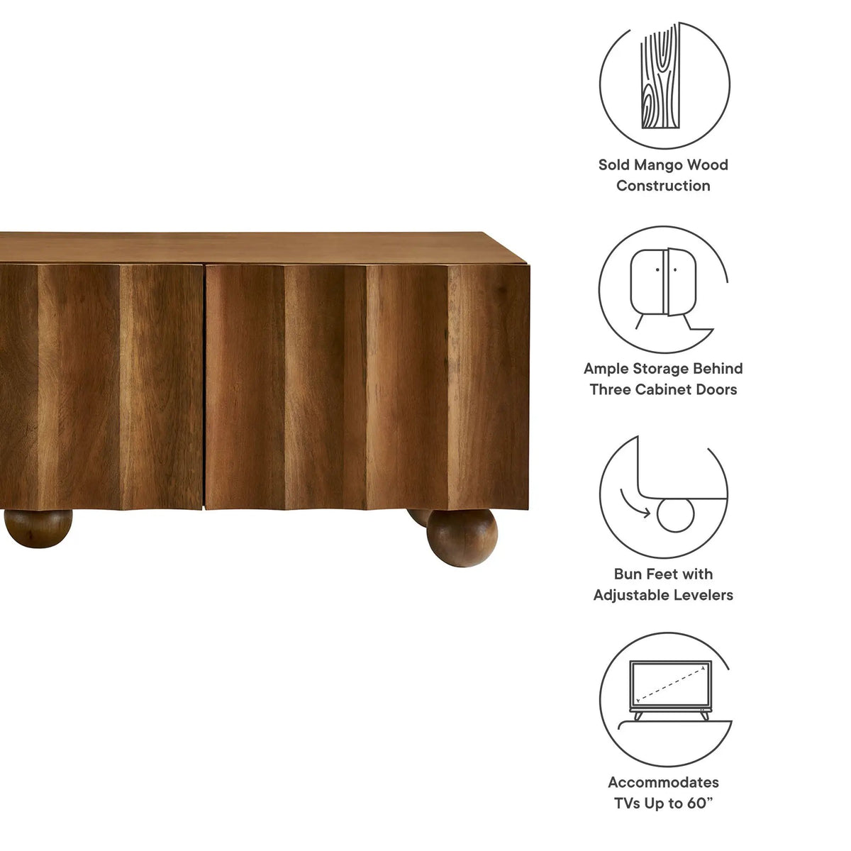 Sorren Scalloped 54" Wood TV Stand by Modway by HouseOfZazla