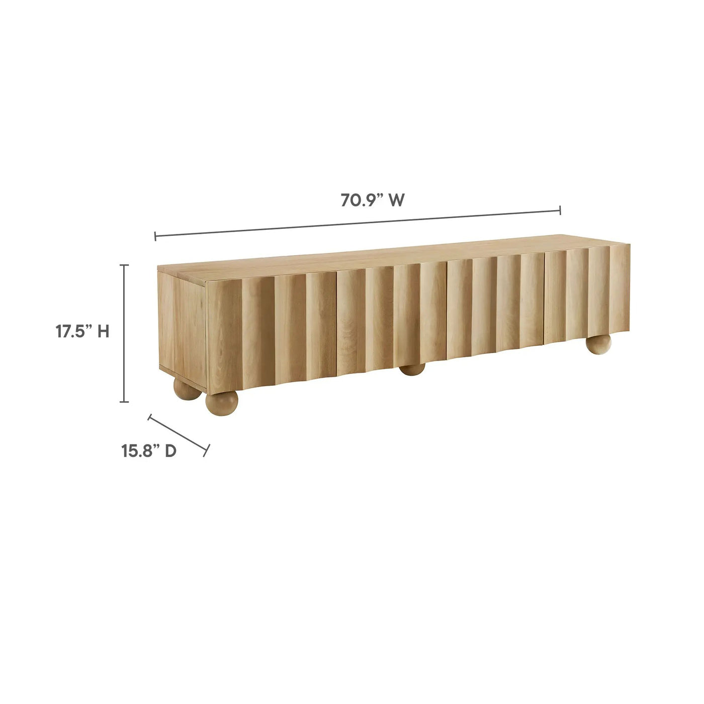 Sorren Scalloped 71" Wood TV Stand by Modway by HouseOfZazla