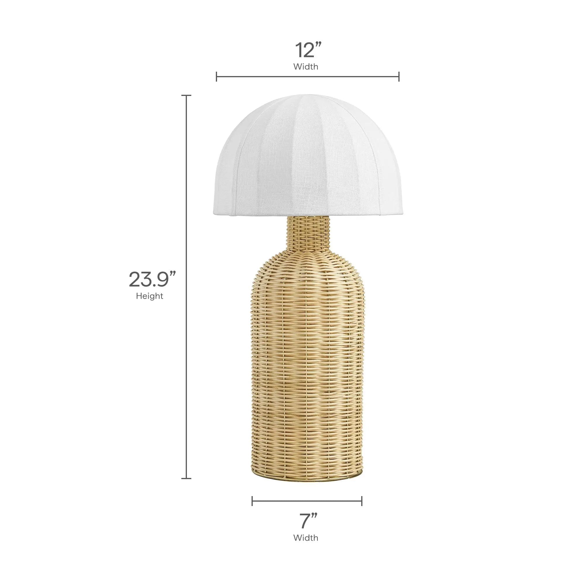 Santo Rattan Table Lamp with Dome Shade by Modway by HouseOfZazla