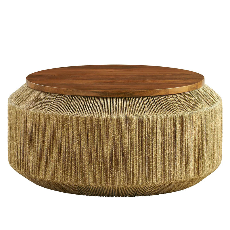 Maris Seagrass and Wood Coffee Table by Modway by HouseOfZazla