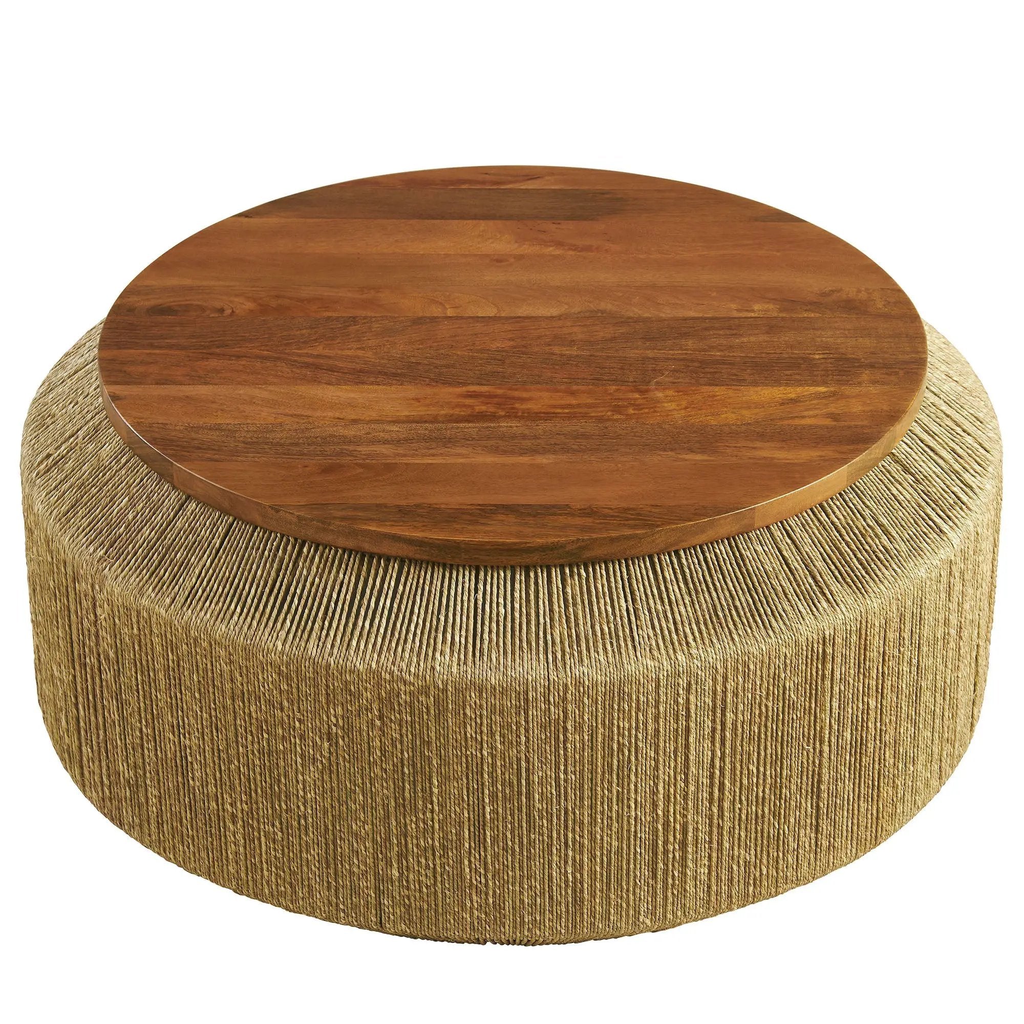 Maris Seagrass and Wood Coffee Table by Modway by HouseOfZazla