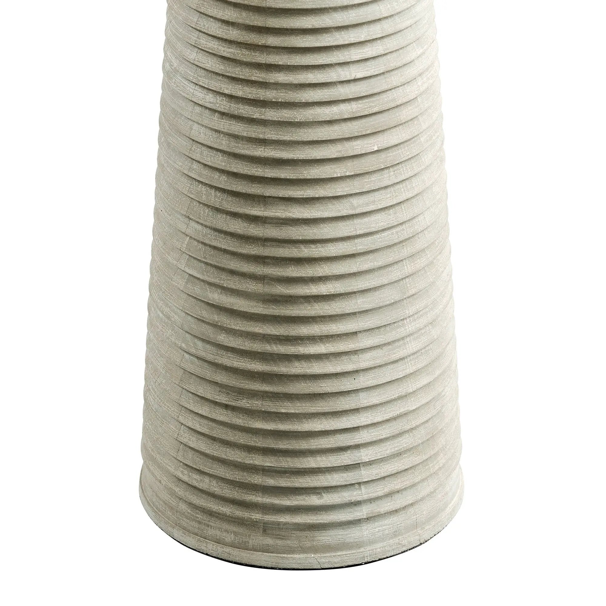Saylor Carved Ribbed Wood Floor Lamp with Drum Shade by Modway by HouseOfZazla