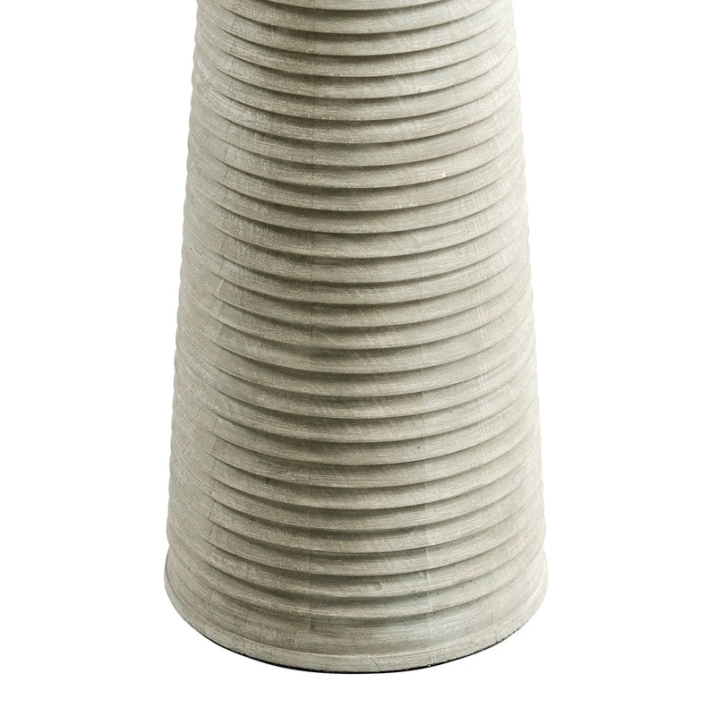 Saylor Carved Ribbed Wood Floor Lamp with Drum Shade by Modway by HouseOfZazla