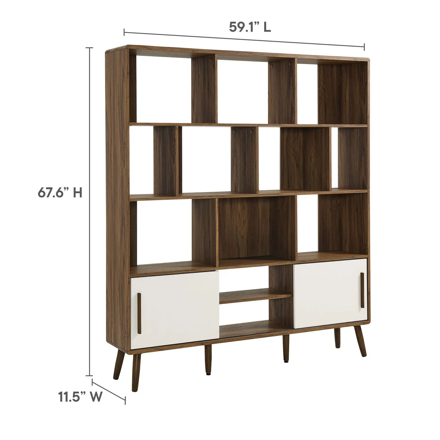 Transmit 59" Bookcase with Sliding Doors by Modway by HouseOfZazla