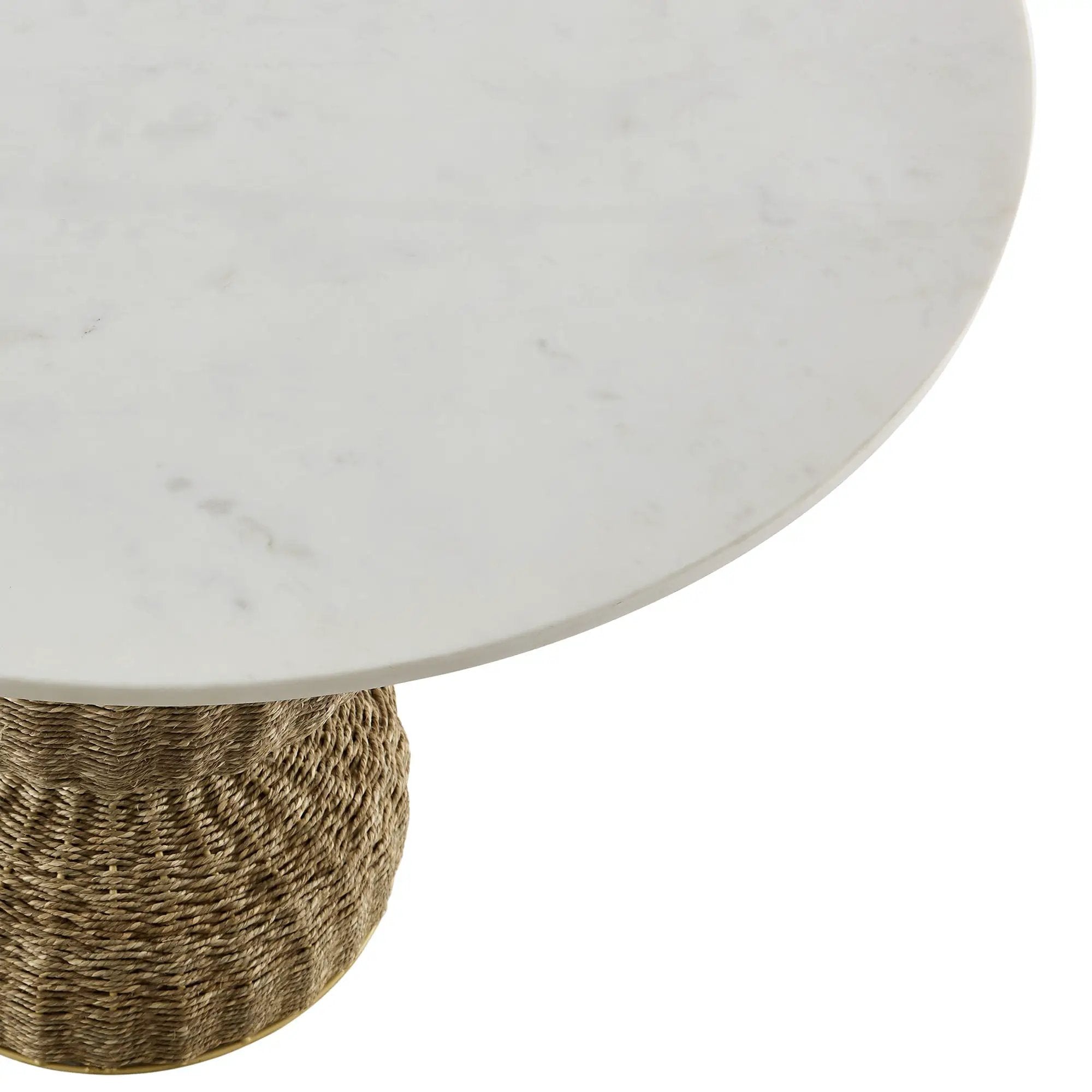Zale 36" Marble and Seagrass Dining Table by Modway by HouseOfZazla