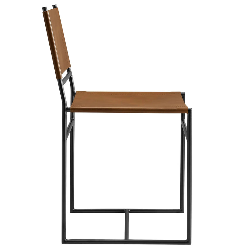 Thatcher Leather and Metal Dining Chair by Modway by HouseOfZazla