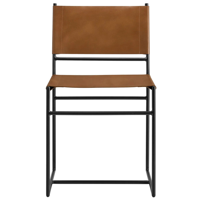 Thatcher Leather and Metal Dining Chair by Modway by HouseOfZazla