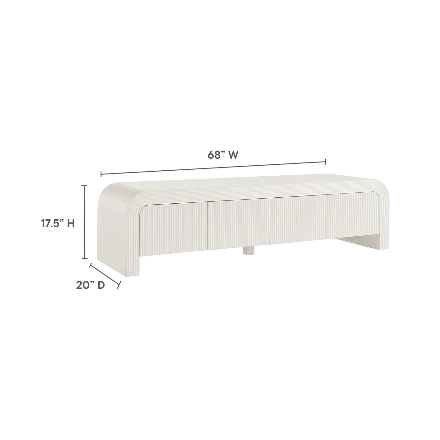 Waterflute 68" Fluted TV Stand by Modway by HouseOfZazla