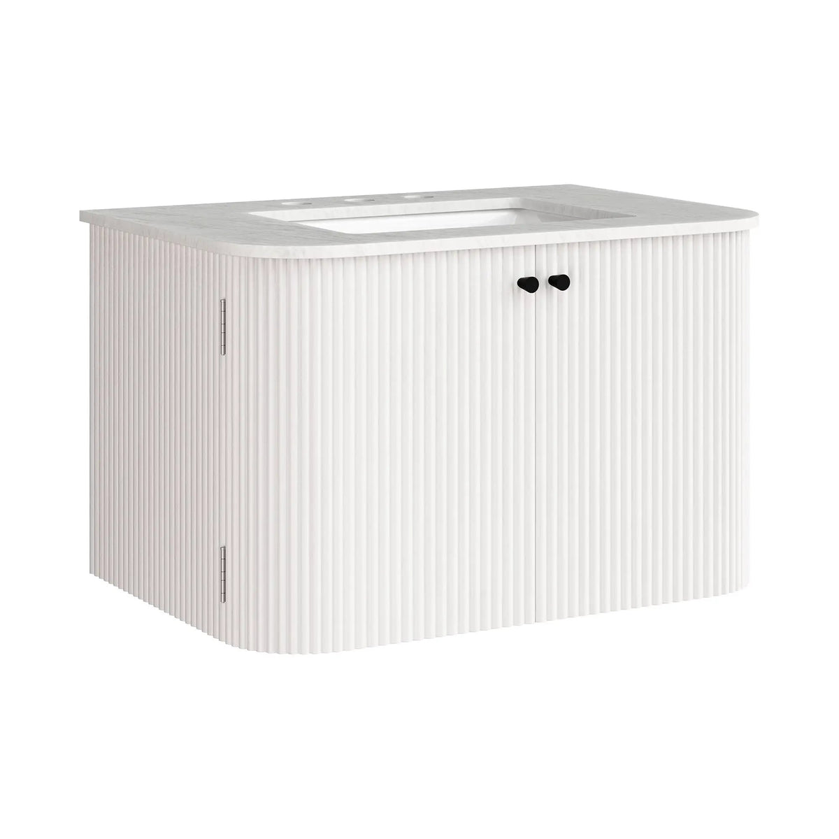 Zia 30" Wall-Mount Bathroom Vanity with Marble Sink by HouseOfZazla