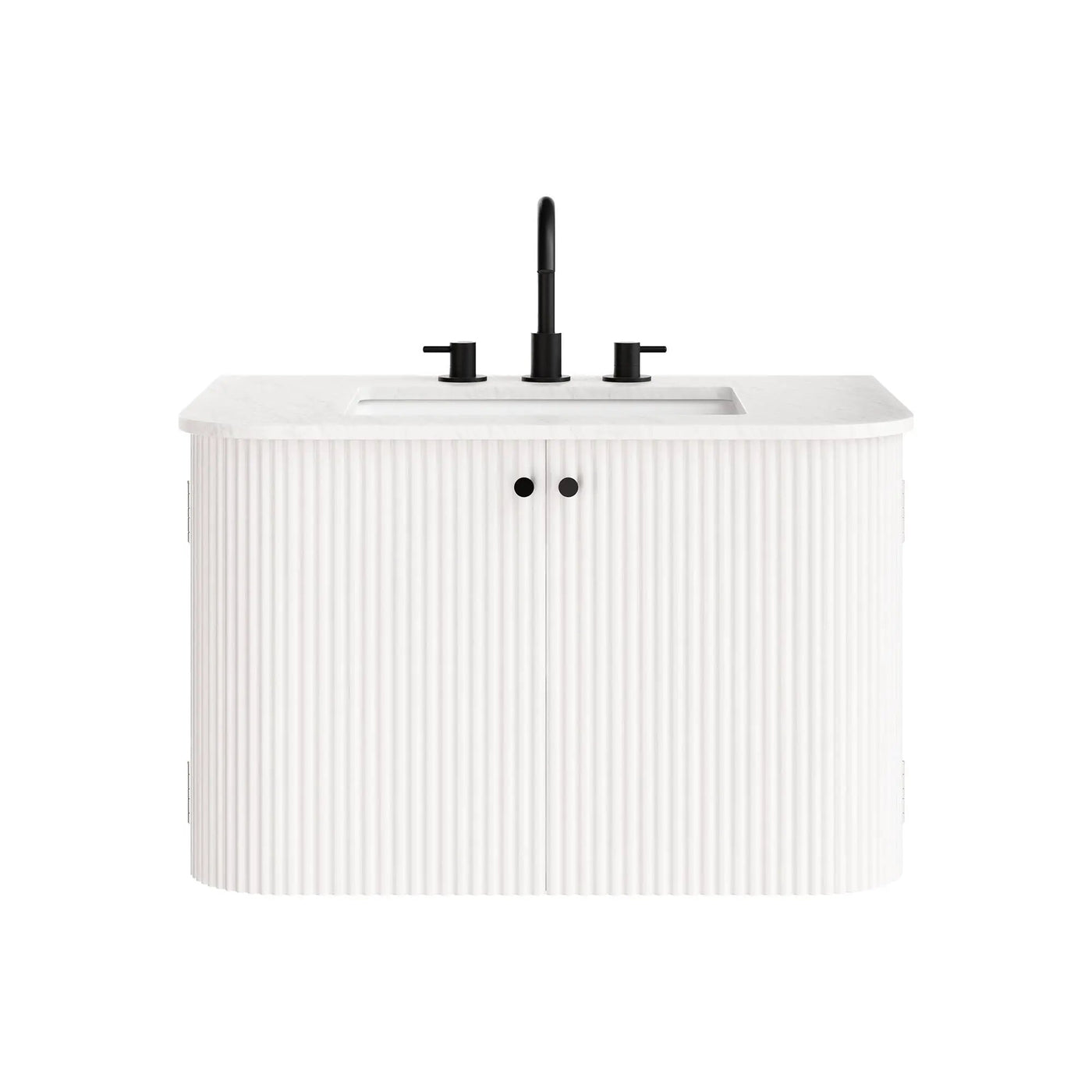Zia 30" Wall-Mount Bathroom Vanity with Marble Sink by HouseOfZazla