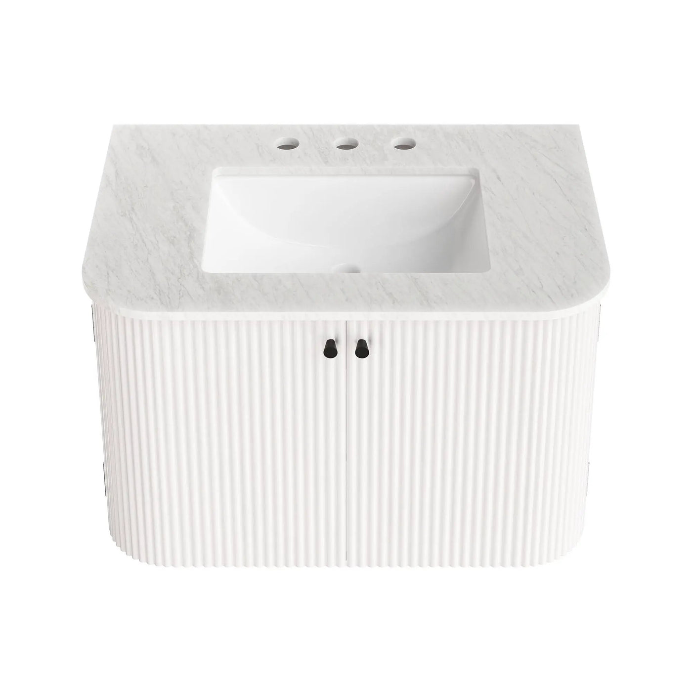 Zia 30" Wall-Mount Bathroom Vanity with Marble Sink by HouseOfZazla